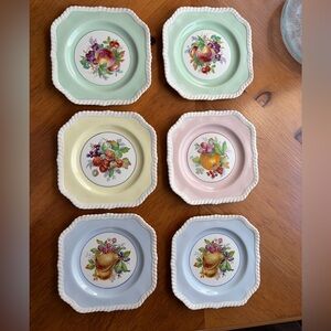 Vintage JohnsonBrothers California
Square Salad Plates withFruit DesignsSet of 6